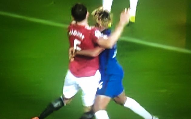 Reece James hugs Harry Maguire