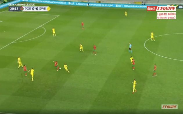 Video - Bruno Fernandes helps Portugal create goal vs Sweden