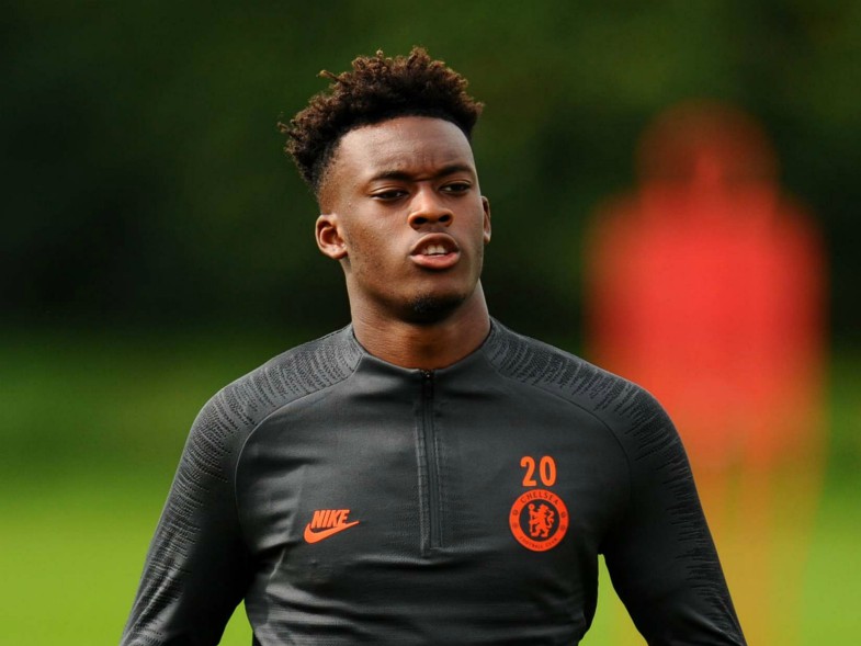 chelsea's hudson-odoi in training