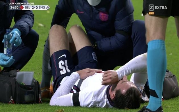 Ben Chilwell suffers injury during England vs Belgium