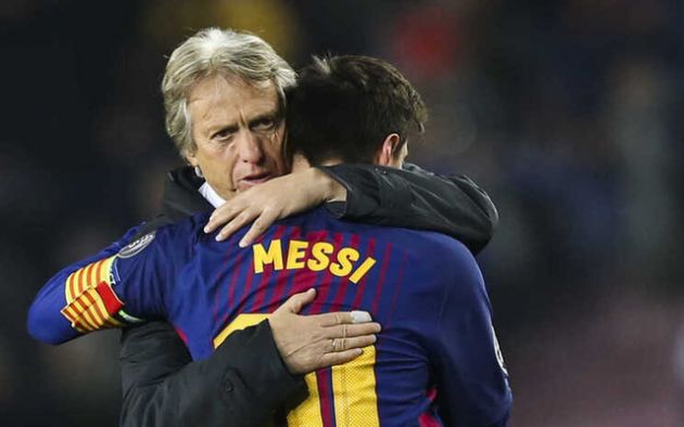 Jorge Jesus and Lionel Messi