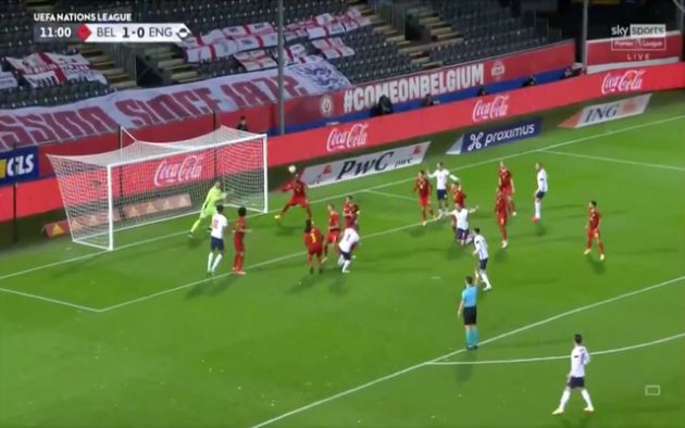 Video - Lukaku clears Harry Kane header away for Belgium vs England