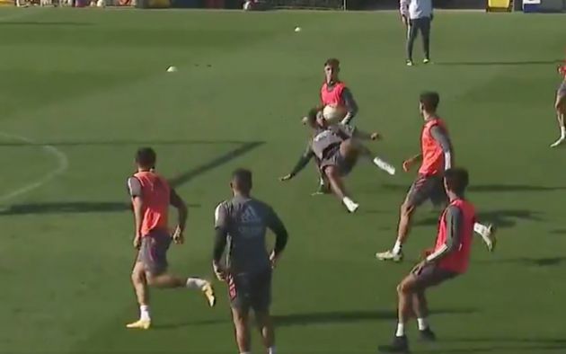 Video - Marcelo scores overhead kick in Madrid training