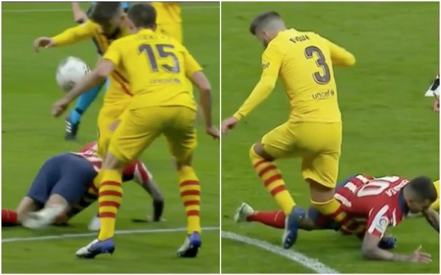 Video - Pique injury vs Atletico Madrid