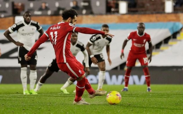 Salah scores penalty against Fulham