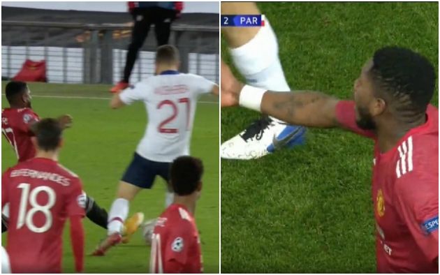 Video - Fred shown second yellow card and sent off against PSG