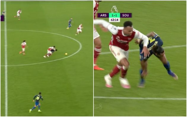 Video - Gabriel red card for Arsenal vs Southampton