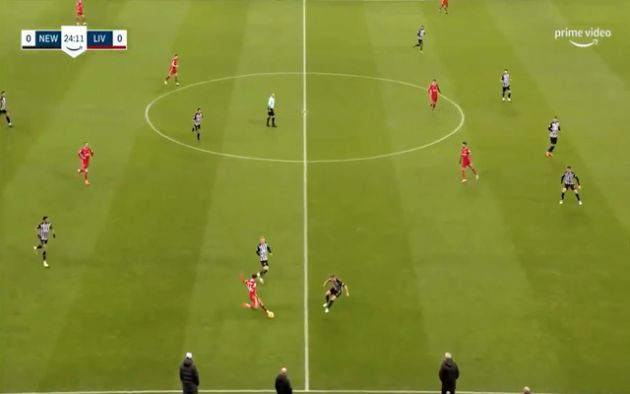 Video - Trent cross field pass for Liverpool vs Newcastle