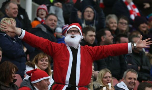 santa claus at football