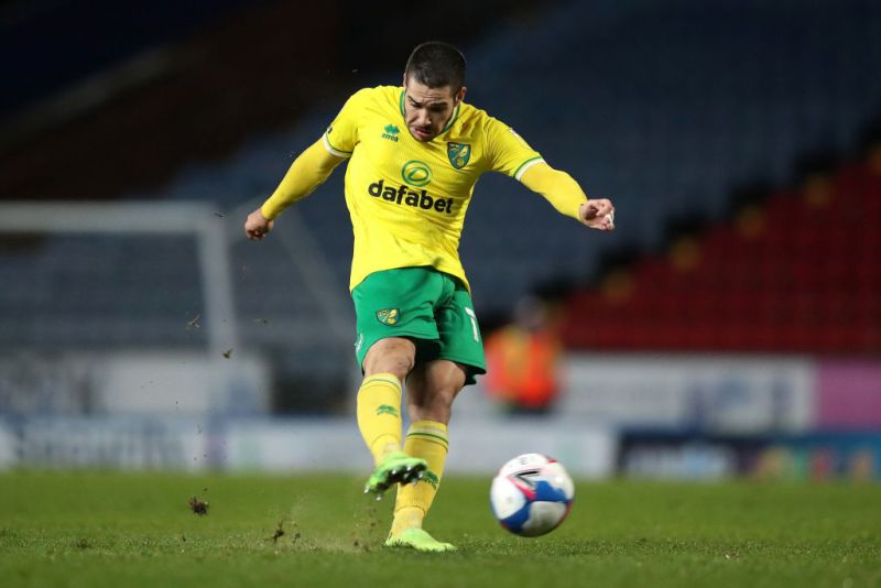 Emi Buendia in action for Norwich