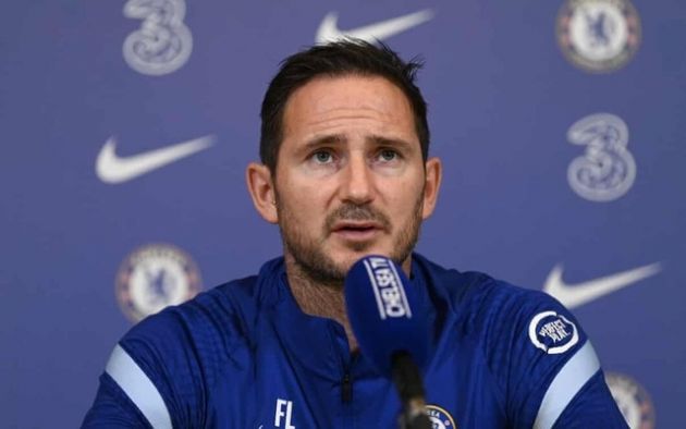 Frank Lampard looks frustrated in Chelsea press conference