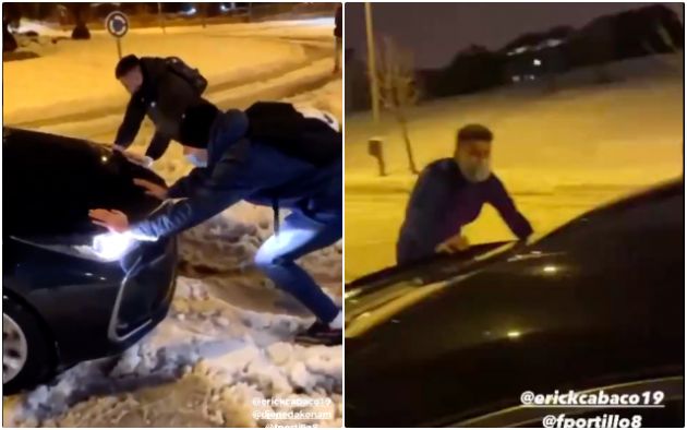 Getafe players forced to push Ubers sent by La Liga out of snow