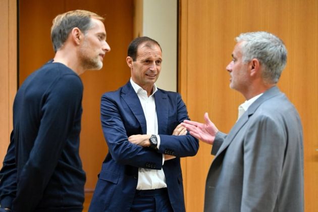 Max Allegri, Thomas Tuchel and Jose Mourinho