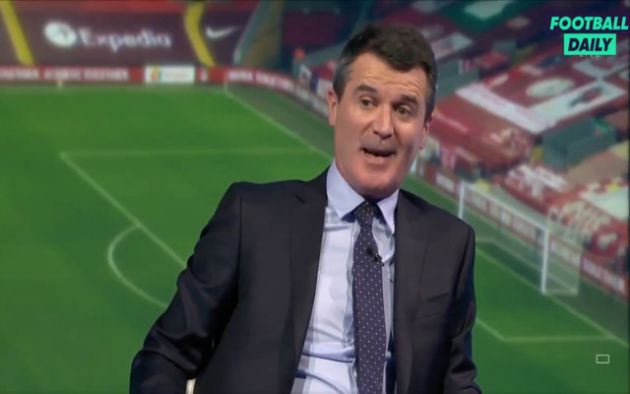 Roy Keane laughs whilst on Sky Sports