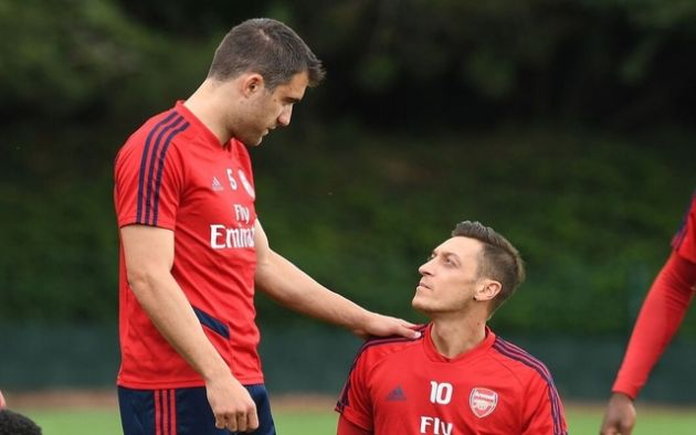 Sokratis and Mesut Ozil at Arsenal
