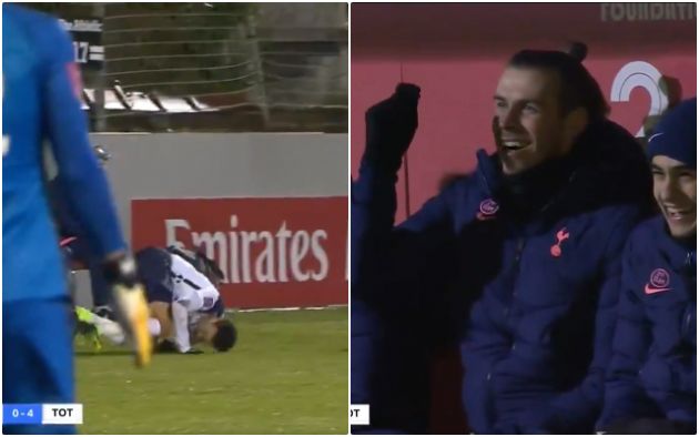 Video - Bale books Dele Alli after fall for Spurs vs Marine
