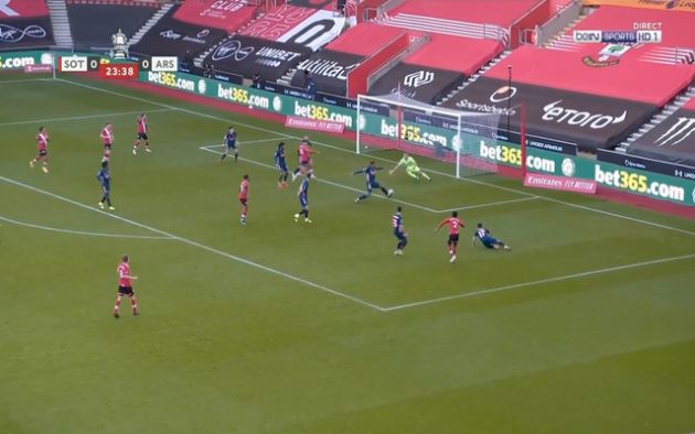 Video - Gabriel scores own goal for Arsenal vs Southampton