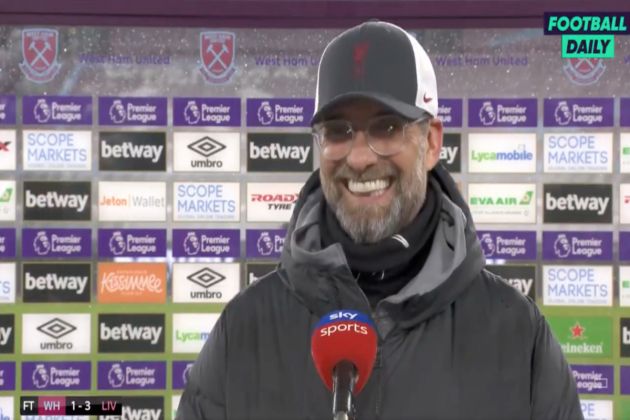 Video - Klopp jokes about Ben Davies transfer links after Liverpool beat West Ham