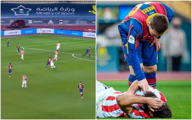 Video - Messi checks for Villalibre pulse after red card vs Bilbao