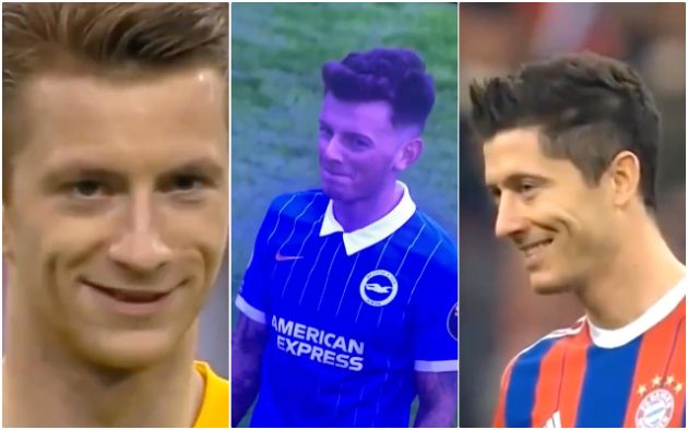 Video - White smiles at Leeds before kick off for Brighton in Reus and Lewandowski moment