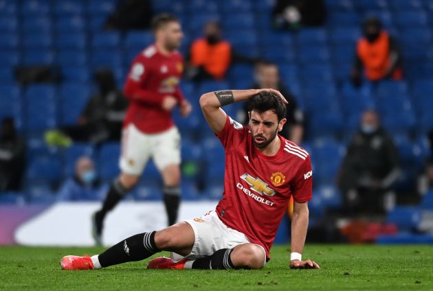 Bruno Fernandes for Manchester United in draw to Chelsea