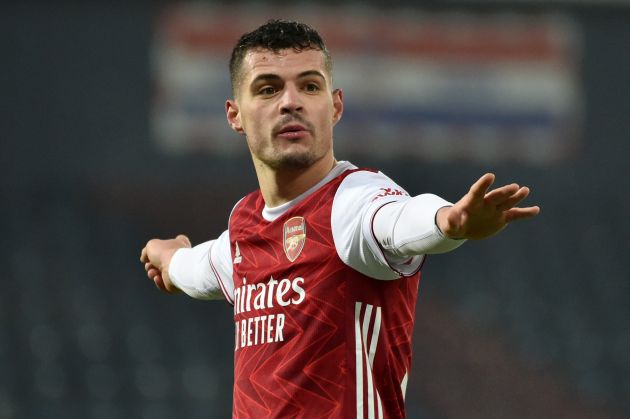 Granit Xhaka controls Arsenal midfield