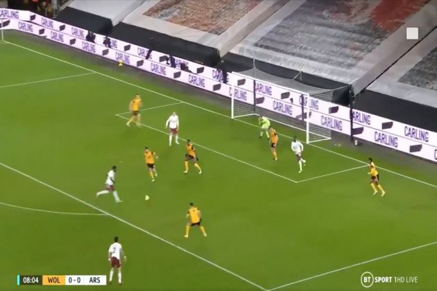 Video - Bukayo Saka disallowed goal for Arsenal vs Wolves