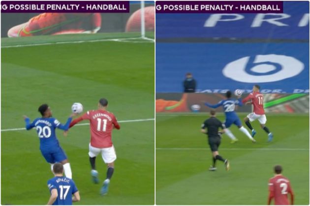 Video - Hudson-Odoi escapes handball penalty for Chelsea vs Man United