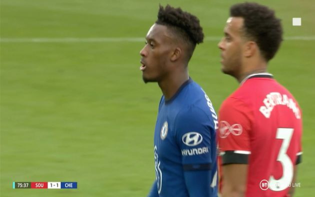 Video - Hudson-Odoi reacts to being subbed off for Chelsea against Southampton
