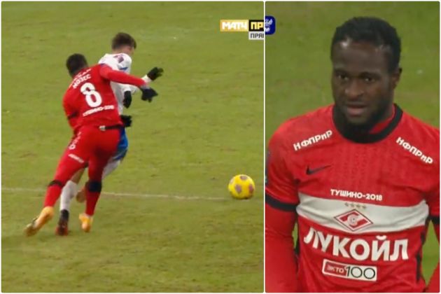 Video - Victor Moses sent off for Spartak Moscow vs Dynamo Moscow