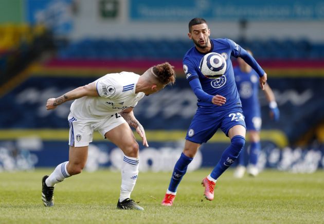 Hakim Ziyech in action for Chelsea against Leeds