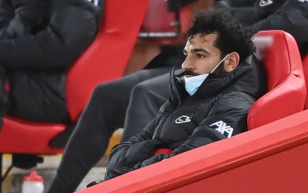 Mohamed Salah subbed off for Liverpool against Chelsea