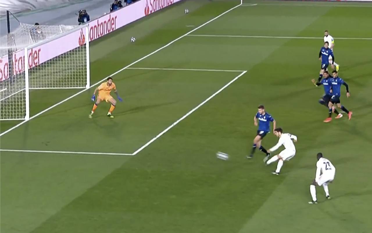 Video: Marco Asensio drills home fine finish to ensure Real Madrid’s safe passage to quarter-final stage