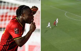 Video Liverpool Linked Jeremy Doku Scores For Belgium