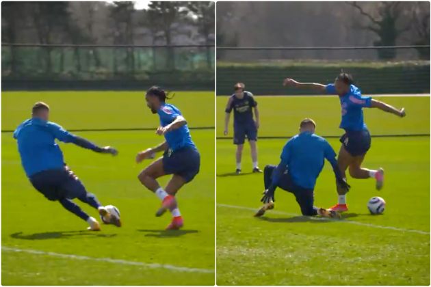 Video - Aubameyang scores with flick in Arsenal training