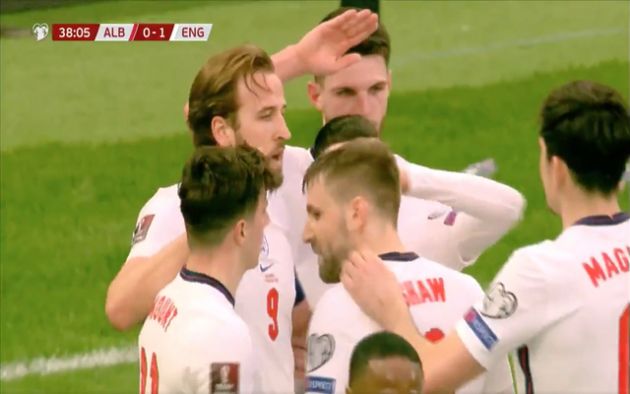 Video - Declan Rice left hanging as England celebrate first goal vs Albania
