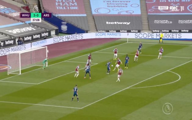 Video - Lacazette pulls a goal back for Arsenal to make it 3-1 to West Ham