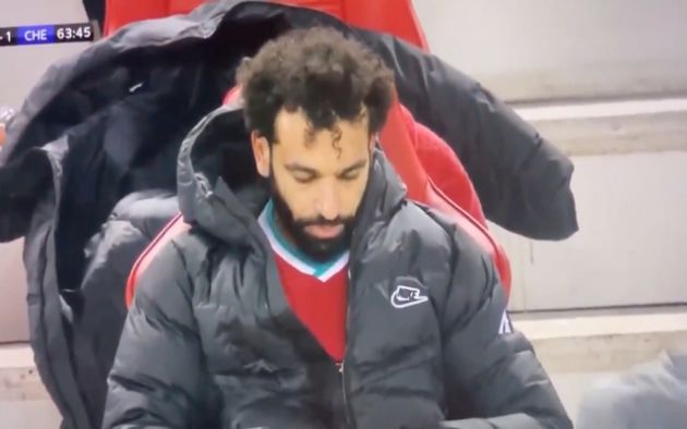 Video - Mohamed Salah angry after being subbed for Liverpool vs Chelsea