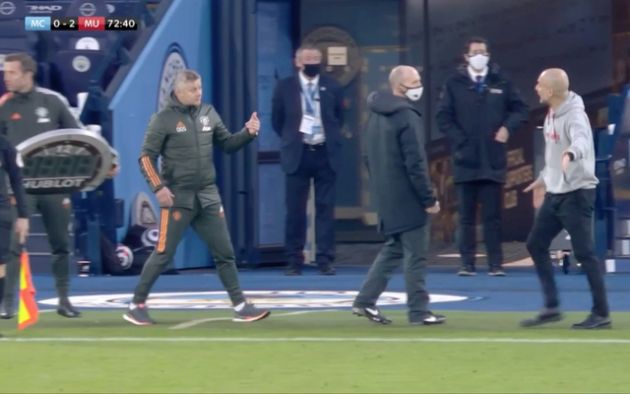 Video - Solskjaer and Guardiola clash during Man United vs City