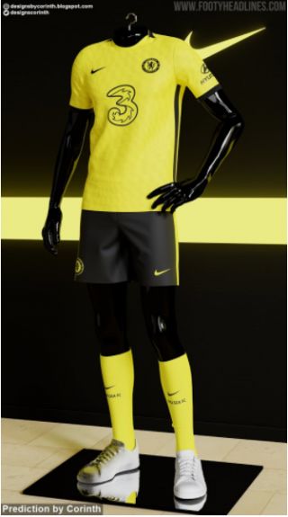 Chelsea 2021/22 yellow away kit potential design emerges