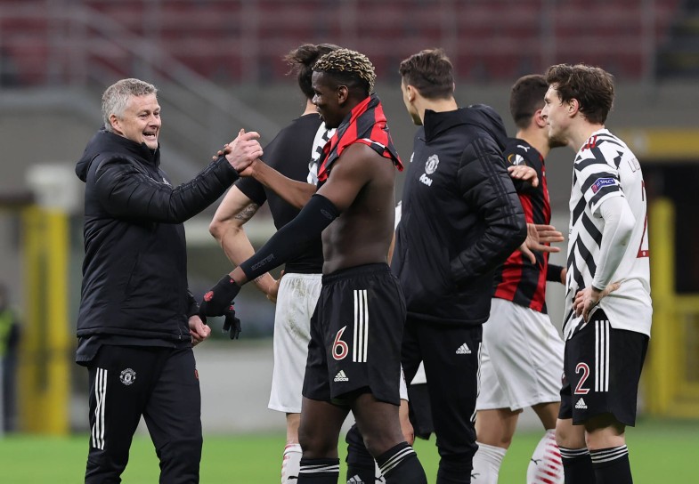 solskjaer pogba man utd milan