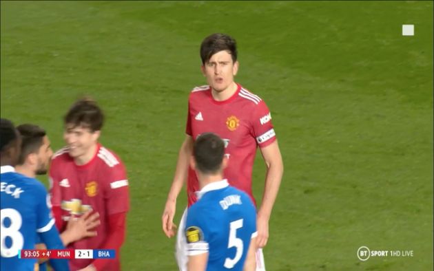 Video - Harry Maguire and Dunk fight at end of Man United vs Brighton