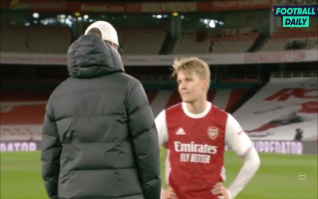 Video - Klopp hugs and talks to Odegaard after Liverpool beat Arsenal