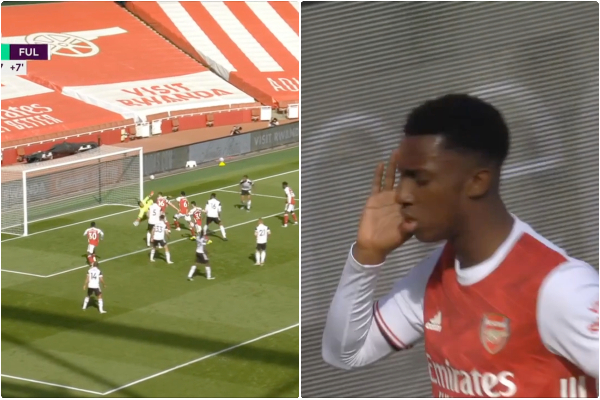Video: Nketiah scores late equaliser for Arsenal vs Fulham