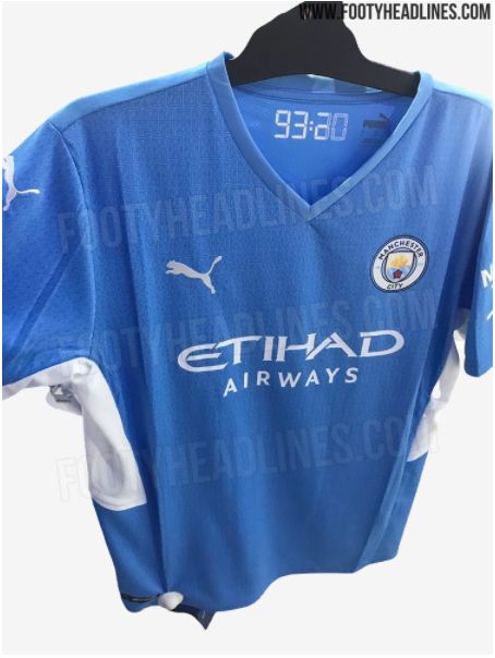 Man City leaked new home kit for 2021/22 spotted in shop - Manchester  Evening News