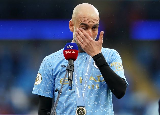 Pep Guardiola tearful as Man City celebrate winning the Premier League in 2021