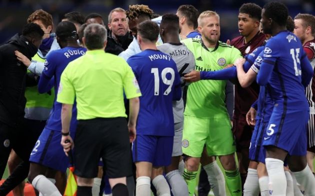 Chelsea v Leicester brawl