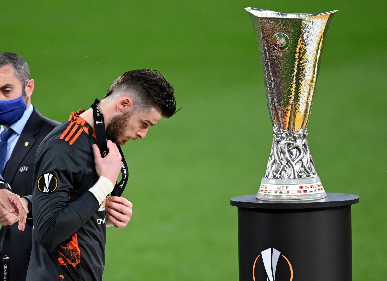 De Gea Europa League trophy