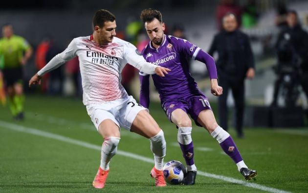Diogo Dalot AC Milan vs Fiorentina