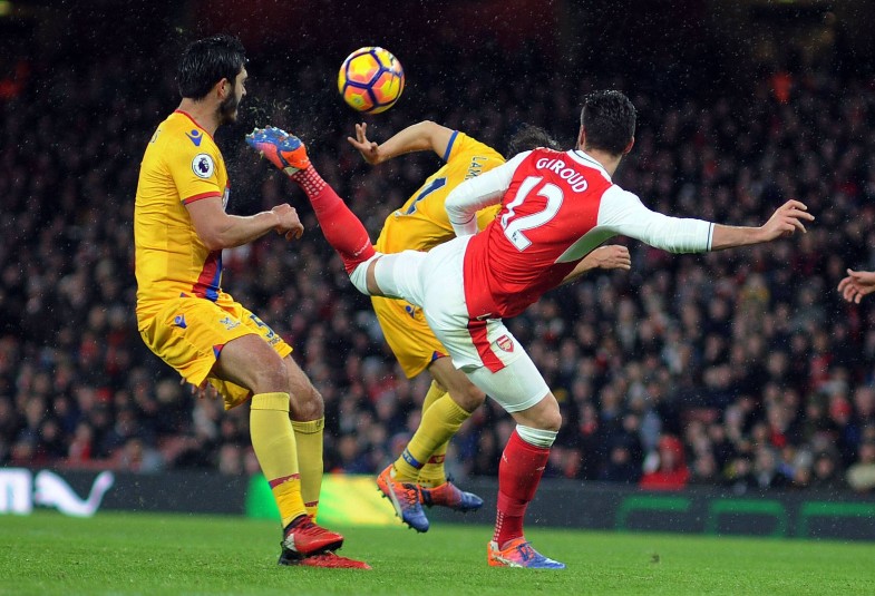 Giroud scorpion kick Arsenal Palace